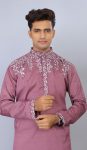 LATEST SILK EMBROIDERY THREAD WORK MEN’S KURTA PAYJAMA FORMAL WEAR WHOLESALE PRICE ETHNIC GARMENT (3)