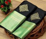 LATEST SOFT LICHI SILK CLOTH JACQUARD WORK SAREE WITH UNSTITCHED BLOUSE FESTIVAL WEAR WHOLESALE PRICE ETHNIC GARMENT (3)