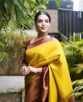 LATEST SOFT LICHI SILK JACQUARD WORK SAREE WITH UNSTITCHED BLOUSE CASUAL WEAR WHOLESALE PRICE ETHNIC GARMENT (9)