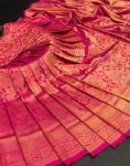 LATEST SOFT LICHI SILK JACQUARD WORK SAREE WITH UNSTITCHED BLOUSE FORMAL WEAR WHOLESALE PRICE ETHNIC GARMENT (3)