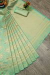 LATEST SOFT LICHI SILK JACQUARD WORK SAREE WITH UNSTITCHED BLOUSE FORMAL WEAR WHOLESALE PRICE ETHNIC GARMENT (11)