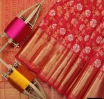 LATEST SOFT LICHI SILK JACQUARD WORK SAREE WITH UNSTITCHED BLOUSE WEDDING WEAR WHOLESALE PRICE ETHNIC GARMENT (7)
