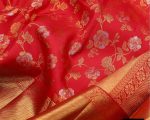 LATEST SOFT LICHI SILK JACQUARD WORK SAREE WITH UNSTITCHED BLOUSE WEDDING WEAR WHOLESALE PRICE ETHNIC GARMENT (7)