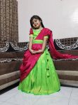 LATEST SOFT SILK ZARI WEAVING WORK KID’S LEHENGA CHOLI WITH DUPATTA FESTIVAL WEAR WHOLESALE PRICE ETHNIC GARMENT (2)