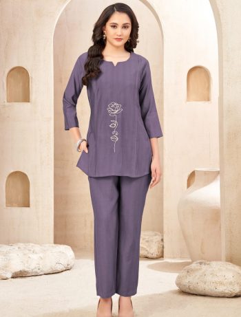 LATEST VATICAN ARI WORK CO-ORD SET LAVENDER