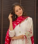 LATEST VISCOSE CHANDERI EMBROIDERY WORK ANARKALI TOP BOTTOM WITH DUPATTA FESTIVAL WEAR WHOLESALE PRICE ETHNIC GARMENT (13)