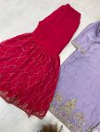 LATSET FENDY EMBROIDERY WORK TOP SHARARA WITH DUPATTA PARTY WEAR WHOLESALE PRICE ETHNIC GARMENT (2)