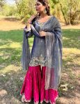 LATSET FENDY EMBROIDERY WORK TOP SHARARA WITH DUPATTA PARTY WEAR WHOLESALE PRICE ETHNIC GARMENT (2)