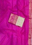 LATSET LICHI SILK JACQUARD WORK SAREE WITH UNSTITCHED BLOUSE PARTY WEAR WHOLESALE PRICE ETHNIC GARMENT (1)