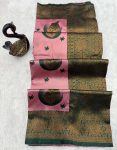 MODERN BANARASI SILK ZARI WEAVING WORK SAREE WITH UNSTITCHED BLOUSE RECEPTION WEAR WHOLESALE PRICE ETHNIC GARMENT (105)