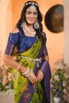 MODERN BANARASI SILK ZARI WEAVING WORK SAREE WITH UNSTITCHED BLOUSE RECEPTION WEAR WHOLESALE PRICE ETHNIC GARMENT (82)