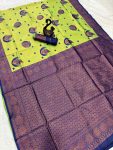 MODERN BANARASI SILK ZARI WEAVING WORK SAREE WITH UNSTITCHED BLOUSE RECEPTION WEAR WHOLESALE PRICE ETHNIC GARMENT (82)