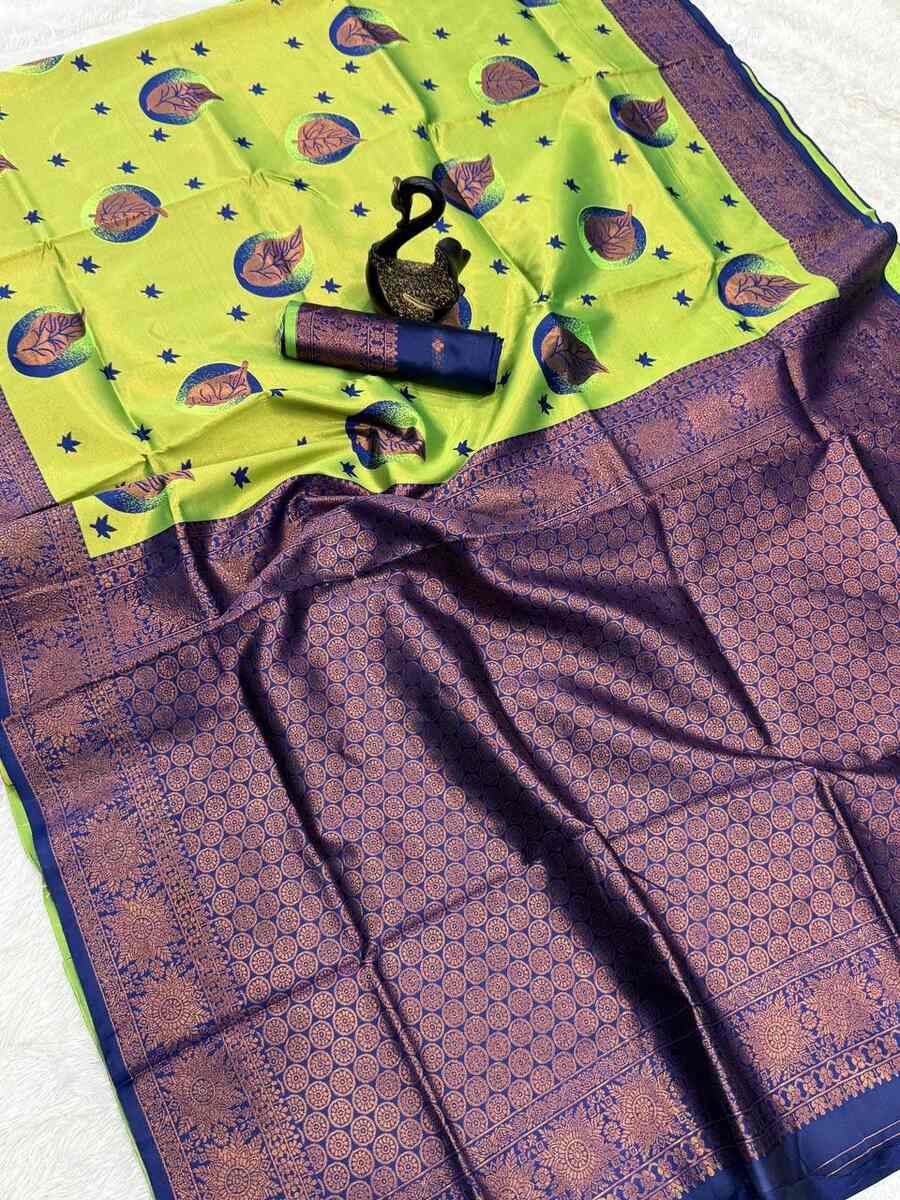 MODERN BANARASI SILK ZARI WEAVING WORK SAREE WITH UNSTITCHED BLOUSE RECEPTION WEAR WHOLESALE PRICE ETHNIC GARMENT (85)