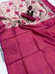 MODERN BANARASI SILK ZARI WEAVING WORK SAREE WITH UNSTITCHED BLOUSE RECEPTION WEAR WHOLESALE PRICE ETHNIC GARMENT (87)