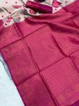 MODERN BANARASI SILK ZARI WEAVING WORK SAREE WITH UNSTITCHED BLOUSE RECEPTION WEAR WHOLESALE PRICE ETHNIC GARMENT (87)
