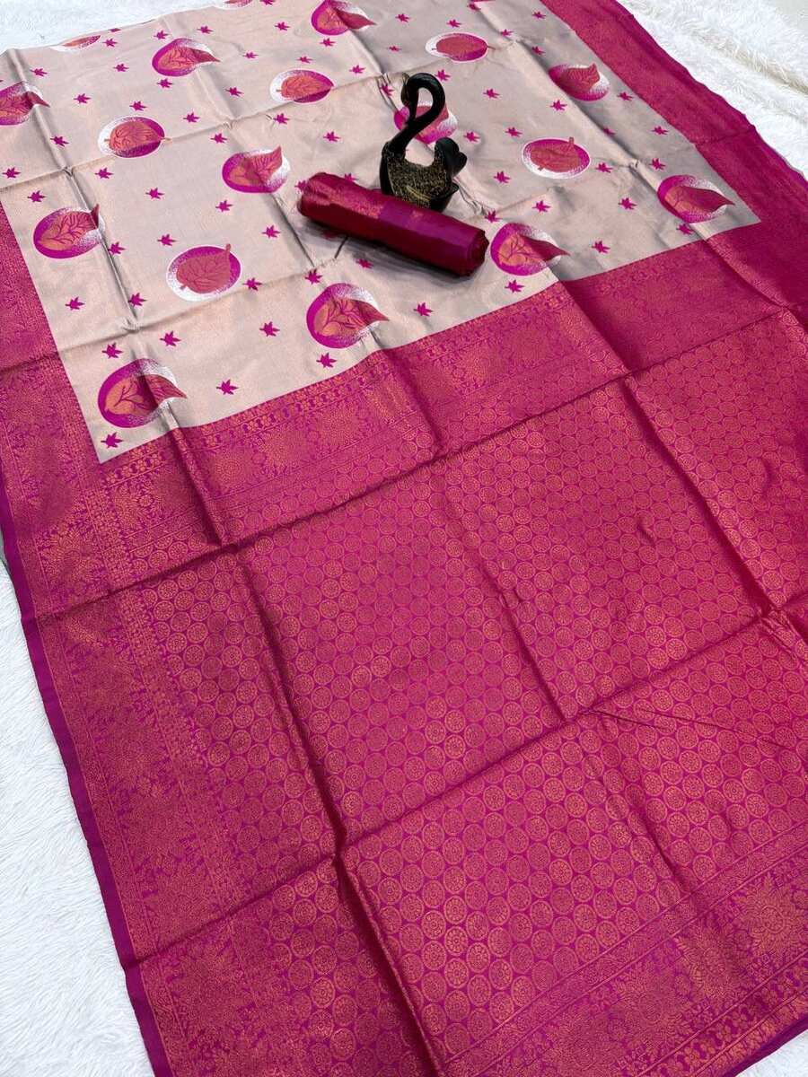 MODERN BANARASI SILK ZARI WEAVING WORK SAREE WITH UNSTITCHED BLOUSE RECEPTION WEAR WHOLESALE PRICE ETHNIC GARMENT (91)