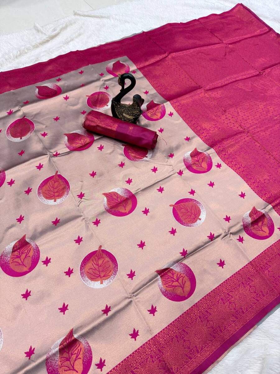 MODERN BANARASI SILK ZARI WEAVING WORK SAREE WITH UNSTITCHED BLOUSE RECEPTION WEAR WHOLESALE PRICE ETHNIC GARMENT (92)