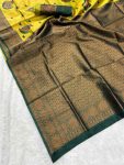 MODERN BANARASI SILK ZARI WEAVING WORK SAREE WITH UNSTITCHED BLOUSE RECEPTION WEAR WHOLESALE PRICE ETHNIC GARMENT (94)