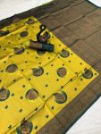 MODERN BANARASI SILK ZARI WEAVING WORK SAREE WITH UNSTITCHED BLOUSE RECEPTION WEAR WHOLESALE PRICE ETHNIC GARMENT (94)