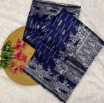 MODERN BANARASI SOFT SILK WEAVING WORK SAREE WITH UNSTITCHED BLOUSE PARTY WEAR WHOLESALE PRICE ETHNIC GARMENT (3)