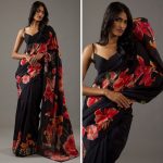 MODERN BRIGHT MOSS SILK DESIGN DIGITAL PRINT WORK SAREE WITH UNSTITCHED BLOUSE PARTY WEAR WHOLESALE PRICE ETHNIC GARMENT (20)