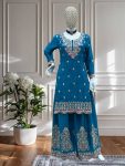 MODERN CHINON EMBROIDERY SEQUENCE CODING DESIGN WORK TOP PALAZZO WITH DUPATTA (6)