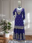 MODERN CHINON EMBROIDERY SEQUENCE CODING DESIGN WORK TOP PALAZZO WITH DUPATTA (4)
