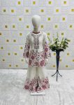 MODERN CHINON SILK EMBROIDERY SEQUENCE WORK KID’S TOP PALAZZO WITH DUPATTA WEDDING WEAR WHOLESALE PRICE ETHNIC GARMENT (2)