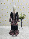 MODERN CHINON SILK EMBROIDERY SEQUENCE WORK KID’S TOP PALAZZO WITH DUPATTA WEDDING WEAR WHOLESALE PRICE ETHNIC GARMENT (3)