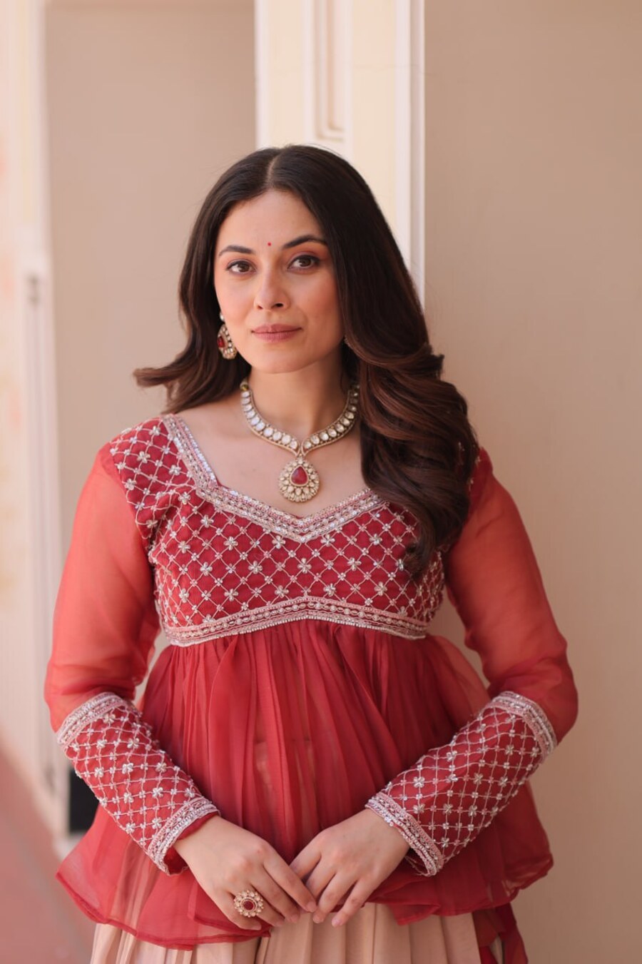 MODERN COSMOS FLOWER PRINT TOP LEHENGA FORMAL WEAR WHOLESALE PRICE ETHNIC GARMENT (10)