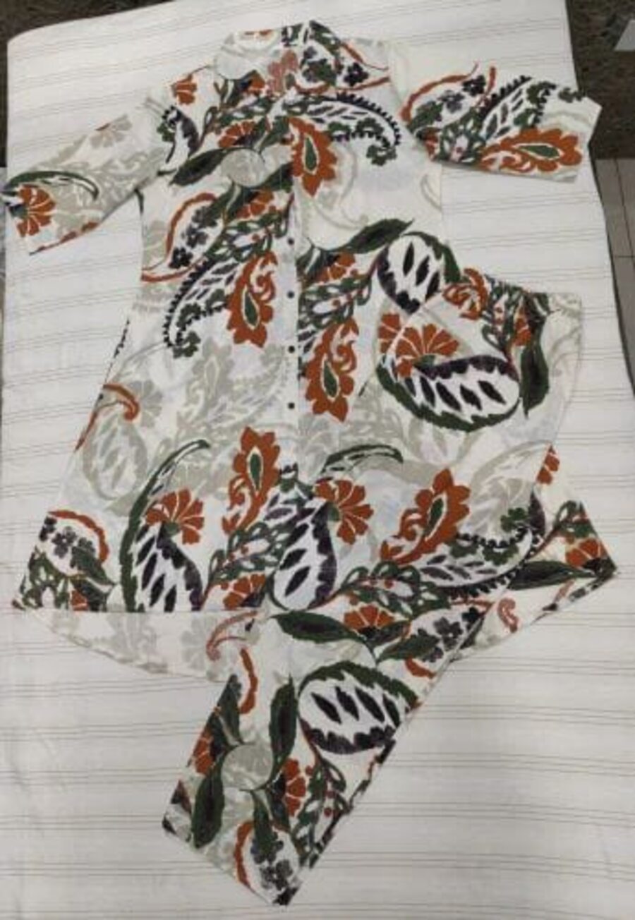 MODERN COTTON DIGITAL PRINT TOP PENT SET OFFICE WEAR WHOLESALE PRICE ETHNIC GARMENT (1)