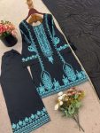 MODERN COTTON EMBROIDERY CHAIN STITCH WORK WITH REAL MIRROR WORK TOP PALAZZO WITH DUPATTA CASUAL WEAR WHOLESALE PRICE ETHNIC GARMENT (3)