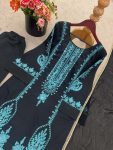 MODERN COTTON EMBROIDERY CHAIN STITCH WORK WITH REAL MIRROR WORK TOP PALAZZO WITH DUPATTA CASUAL WEAR WHOLESALE PRICE ETHNIC GARMENT (3)