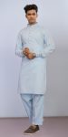 MODERN COTTON LACE WORK KURTA PAYJAMA SKY