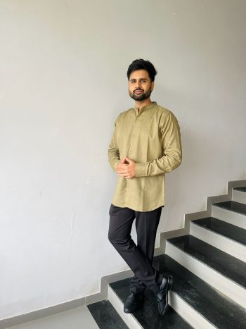 MODERN COTTON PLAIN MEN'S SHIRT MINT