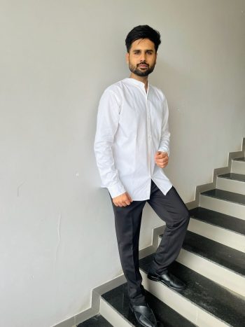 MODERN COTTON PLAIN MEN'S SHIRT WHITE