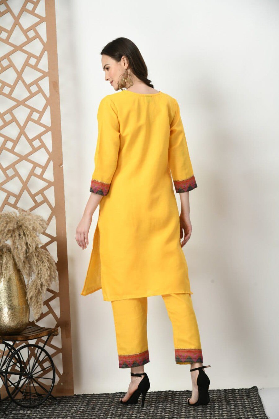 MODERN COTTON PLAIN WORK TOP BOTTOM SET OFFICE WEAR WHOLESALE PRICE ETHNIC GARMENT (3)
