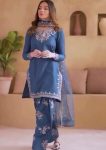 MODERN CREPE EMBROIDERY SEQUENCE WORK TOP PATIYALA WITH DUPATTA CASUAL WEAR WHOLESALE PRICE ETHNIC GARMENT (1)