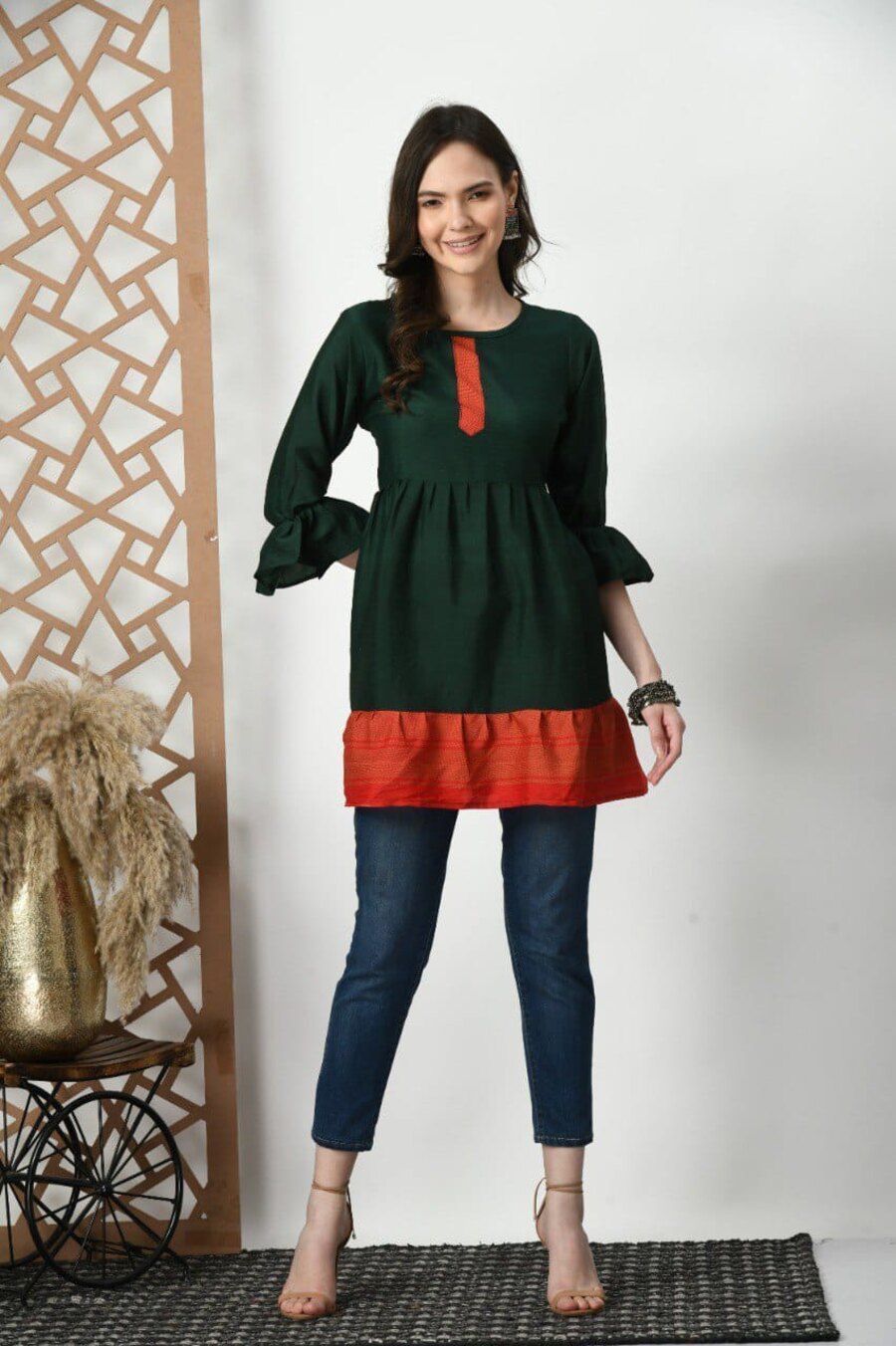 MODERN DELTA SILK SOLID PLAIN TOP DAILY WEAR WHOLESALE PRICE ETHNIC GARMENT (16)