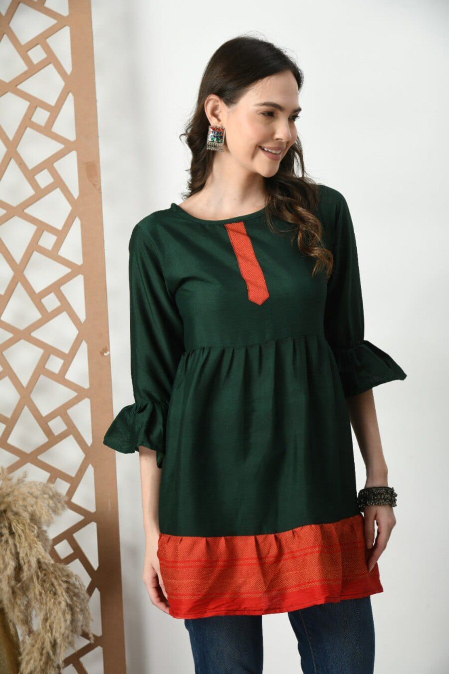 MODERN DELTA SILK SOLID PLAIN TOP DAILY WEAR WHOLESALE PRICE ETHNIC GARMENT (17)