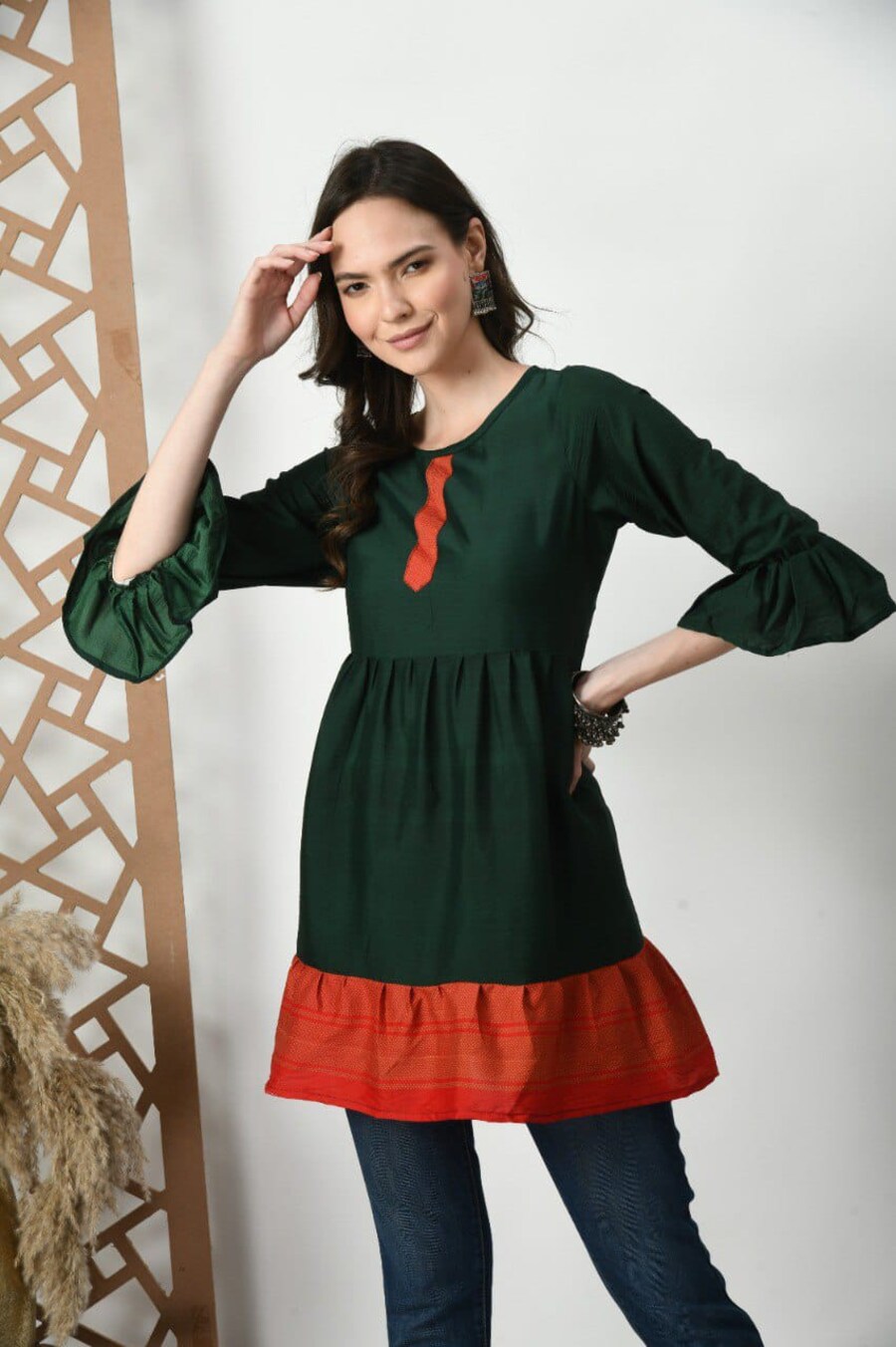 MODERN DELTA SILK SOLID PLAIN TOP DAILY WEAR WHOLESALE PRICE ETHNIC GARMENT (22)