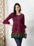 MODERN DELTA SILK SOLID PLAIN TOP WINE