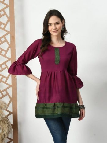 MODERN DELTA SILK SOLID PLAIN TOP WINE
