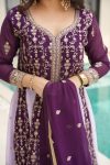 MODERN FAUX BLOOMING ZARI & SEQUENCE EMBROIDERY WORK GOWN WITH DUPATTA FUNCTIONAL WEAR WHOLESALE PRICE ETHNIC GARMENT (2)