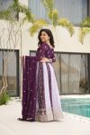 MODERN FAUX BLOOMING ZARI & SEQUENCE EMBROIDERY WORK GOWN WITH DUPATTA FUNCTIONAL WEAR WHOLESALE PRICE ETHNIC GARMENT (2)