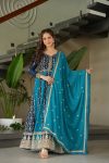 MODERN FAUX BLOOMING ZARI & SEQUENCE EMBROIDERY WORK GOWN WITH DUPATTA FUNCTIONAL WEAR WHOLESALE PRICE ETHNIC GARMENT (7)