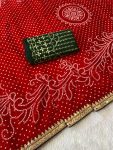 MODERN GEORGETTE CODING SEQUENCE BORDER WORK SAREE WITH UNSTITCHED BLOUSE FESTIVAL WEAR WHOLESALE PRICE ETHNIC GARMENT (5)