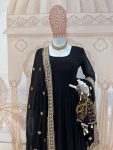 MODERN GEORGETTE EMBROIDERY DIAMOND WORK GOWN WITH DUPATTA FESTIVAL WEAR WHOLESALE PRICE ETHNIC GARMENT (7)