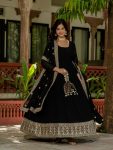 MODERN GEORGETTE EMBROIDERY DIAMOND WORK GOWN WITH DUPATTA FESTIVAL WEAR WHOLESALE PRICE ETHNIC GARMENT (7)