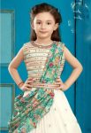 MODERN GEORGETTE EMBROIDERY MIROR WORK KID’S LEHENGA CHOLI WITH DUPATTA PARTY WEAR WHOLESALE PRICE ETHNIC GARMENT(9)